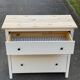 Pair of white Scandinavian chests of drawers in solid wood