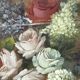 Still life with flowers. Oil on panel.