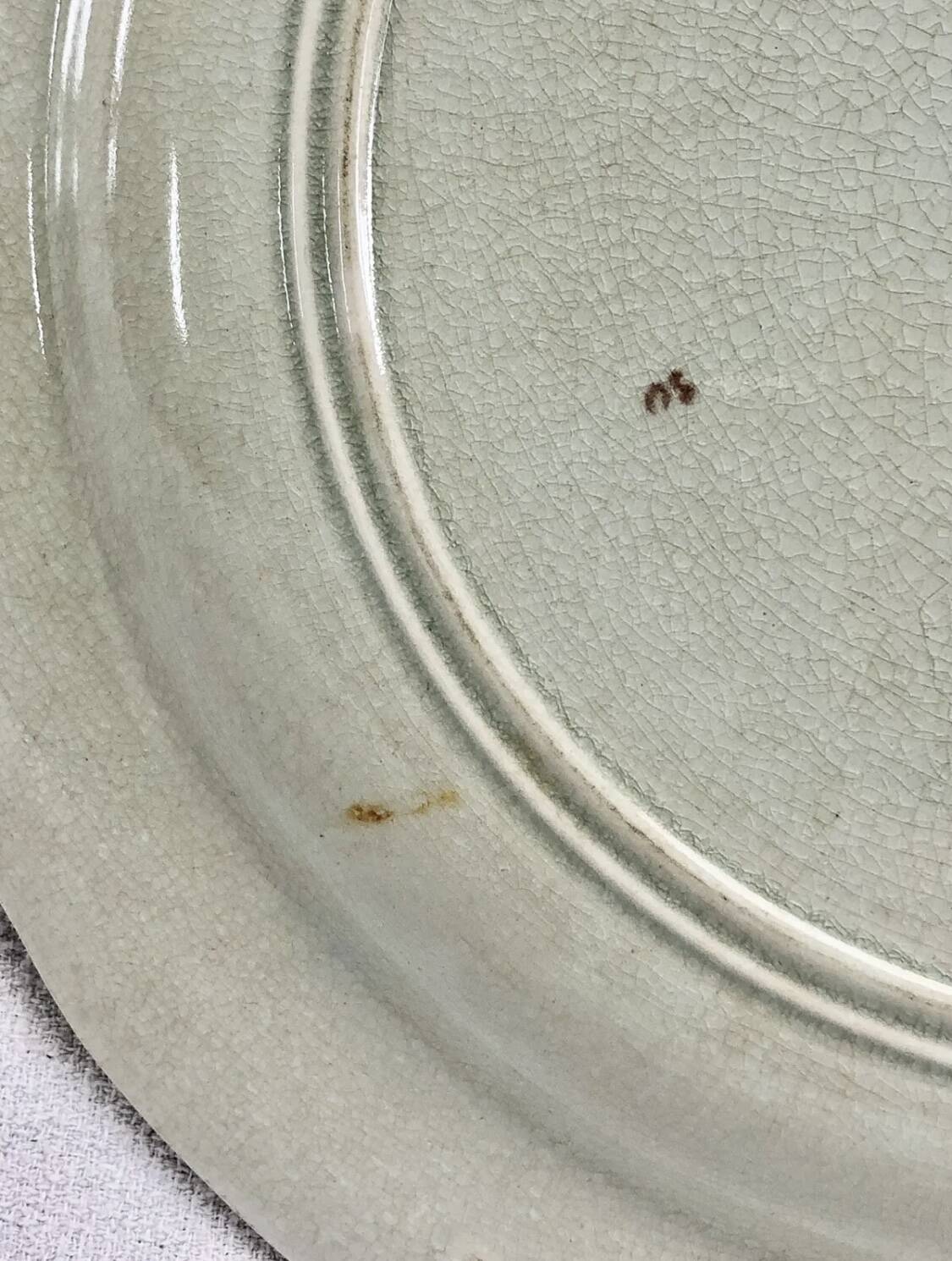 Round semi-hollow dish 31 cm Gien cornucopia XIX
