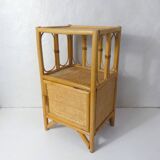 Vintage rattan bedside table