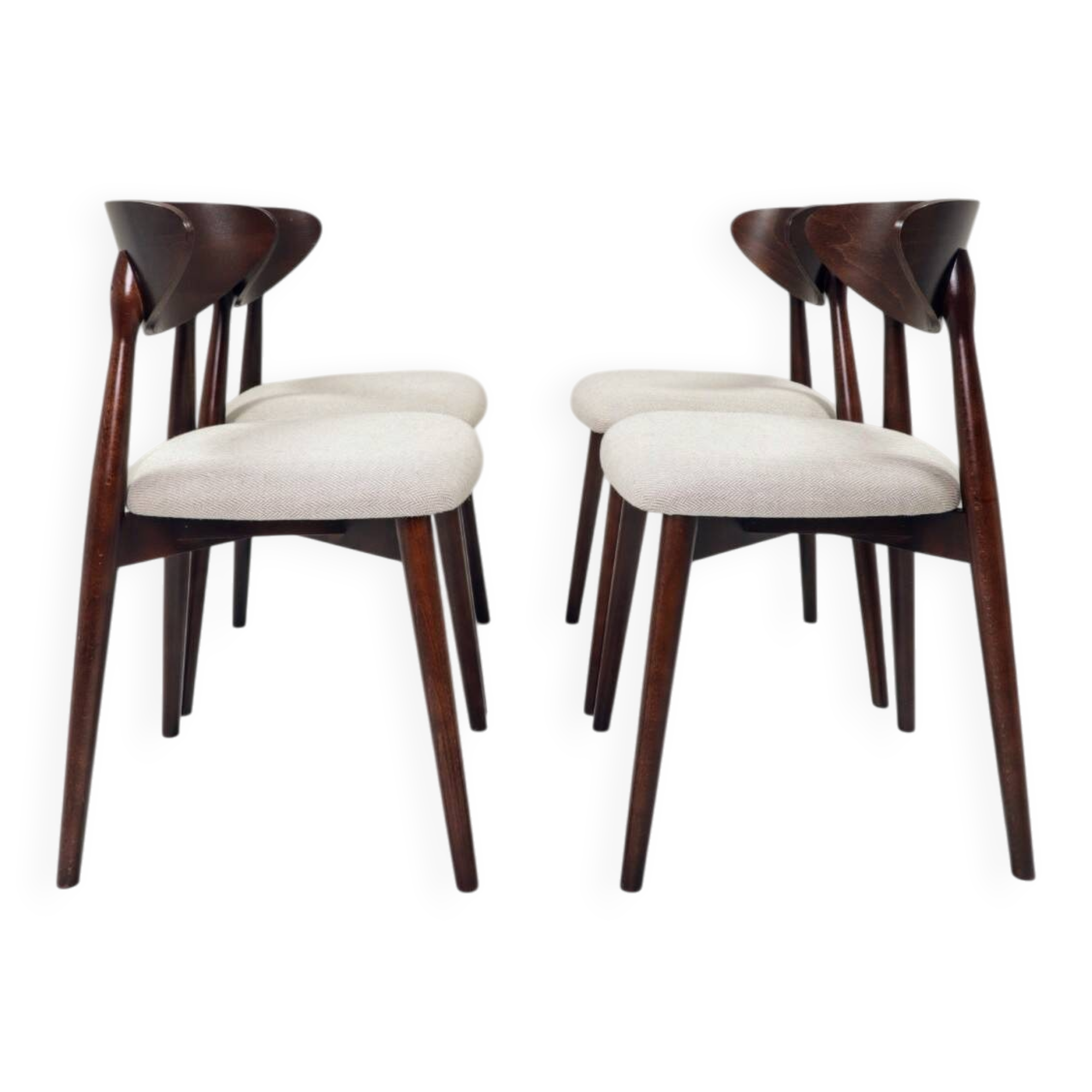 Ensemble de 8 chaises de salle à manger motif chevron héritage