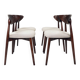 Ensemble de 8 chaises de salle à manger motif chevron héritage
