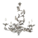Contemporary brunish-clay florentine wrought iron leafs chandelier