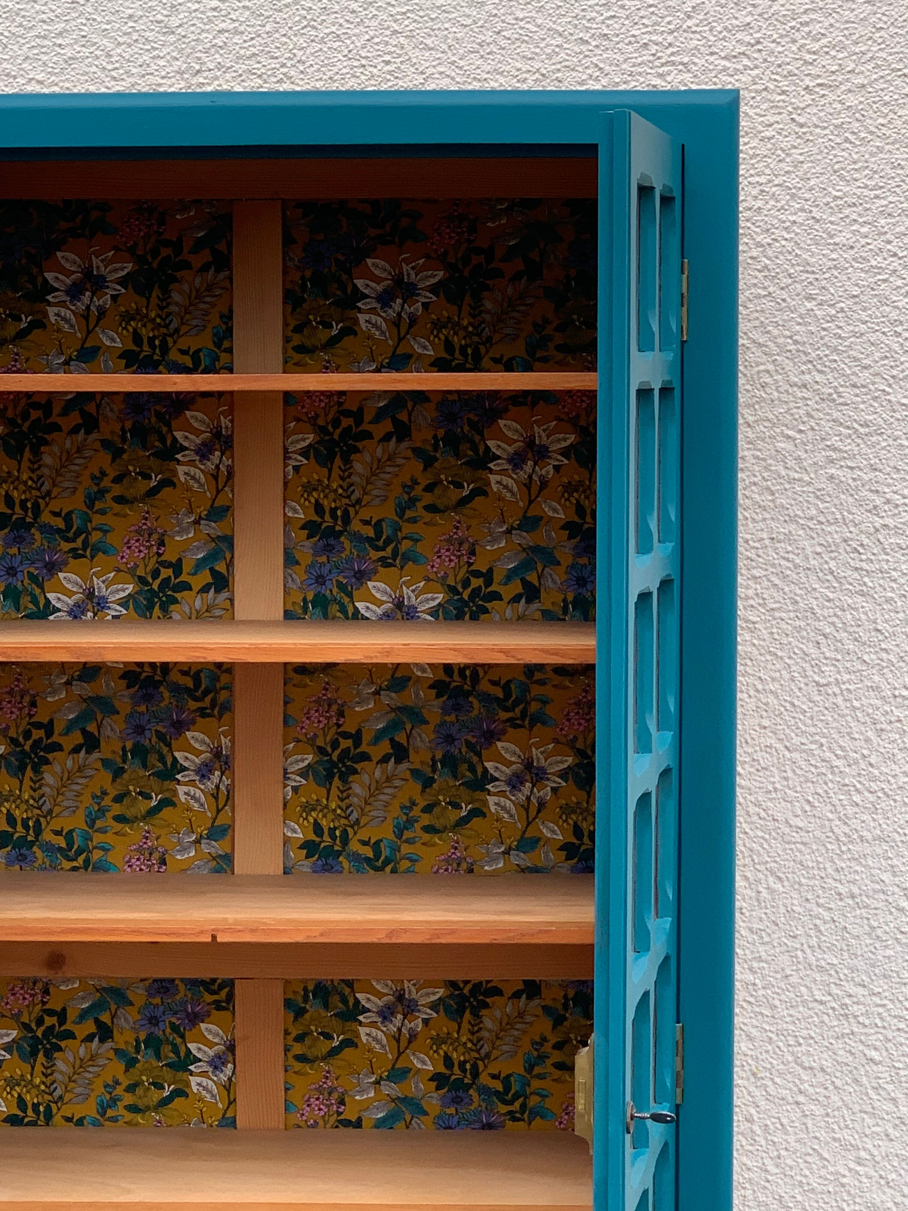 Parisian wardrobe glazed blue Peacock 1940