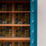 Parisian wardrobe glazed blue Peacock 1940