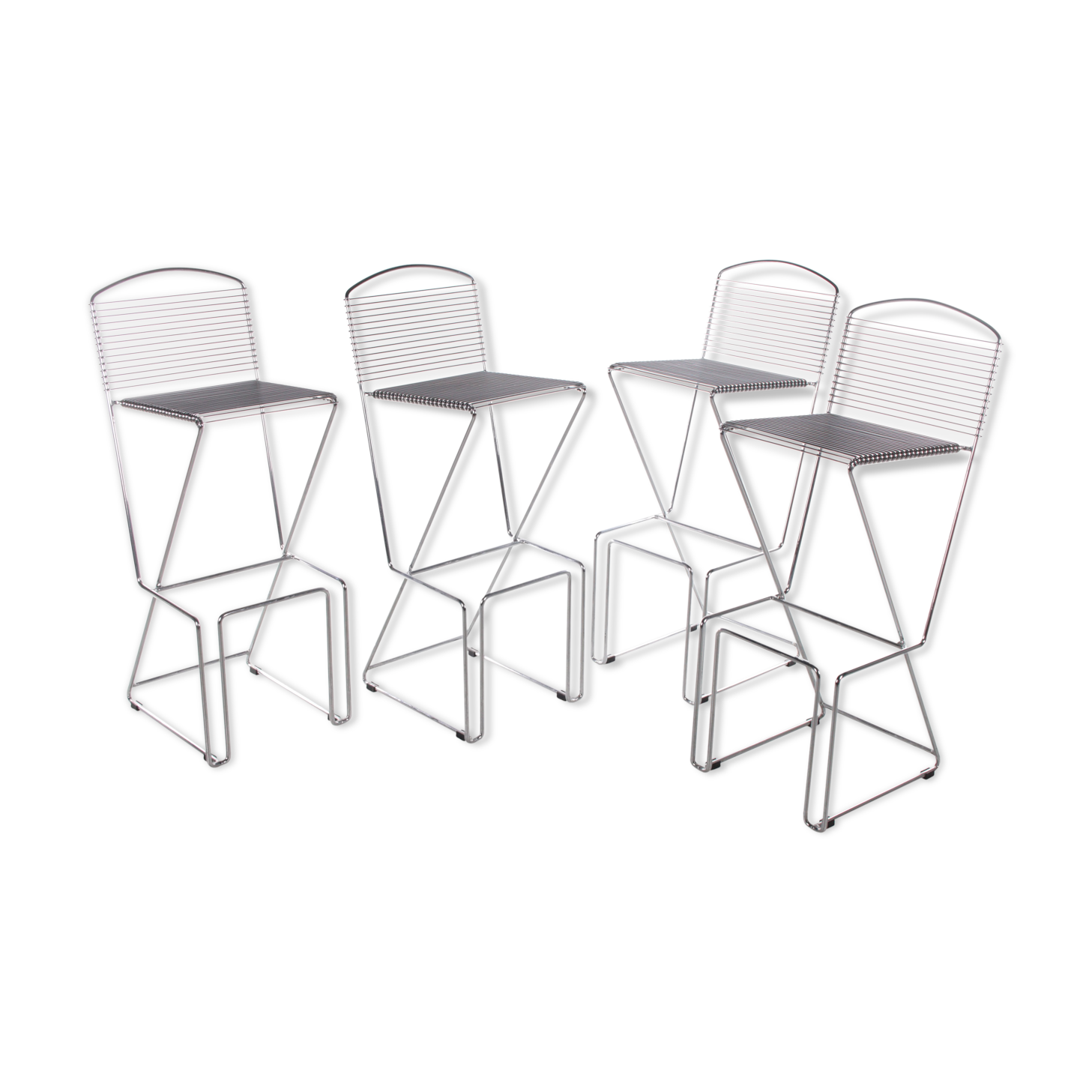 Set of 4 Bar Stools by Till Behrens by Schlubach, 1980