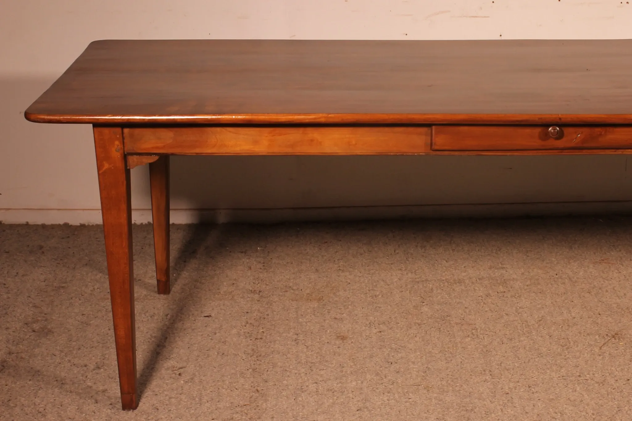 19th Century Cherry Wood Refectory Table, 2.52 metres long