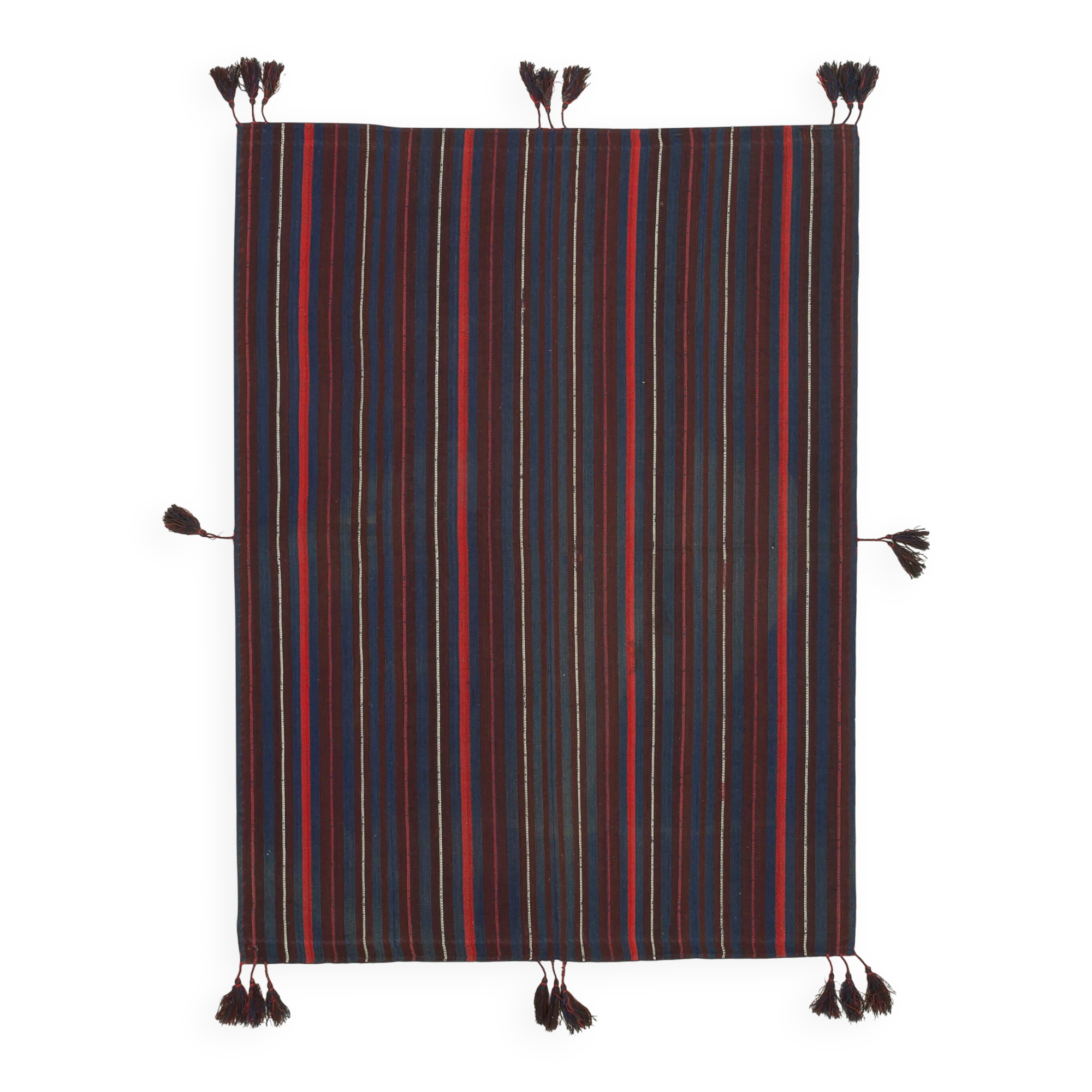 Turkish Handmade Vintage Anatolian Kilim 156 cm x 210 cm