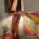 Free-form solid wood pose lamp in 1950s