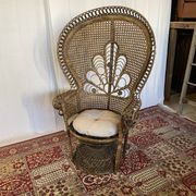 Vintage Emmanuelle armchair in rattan
