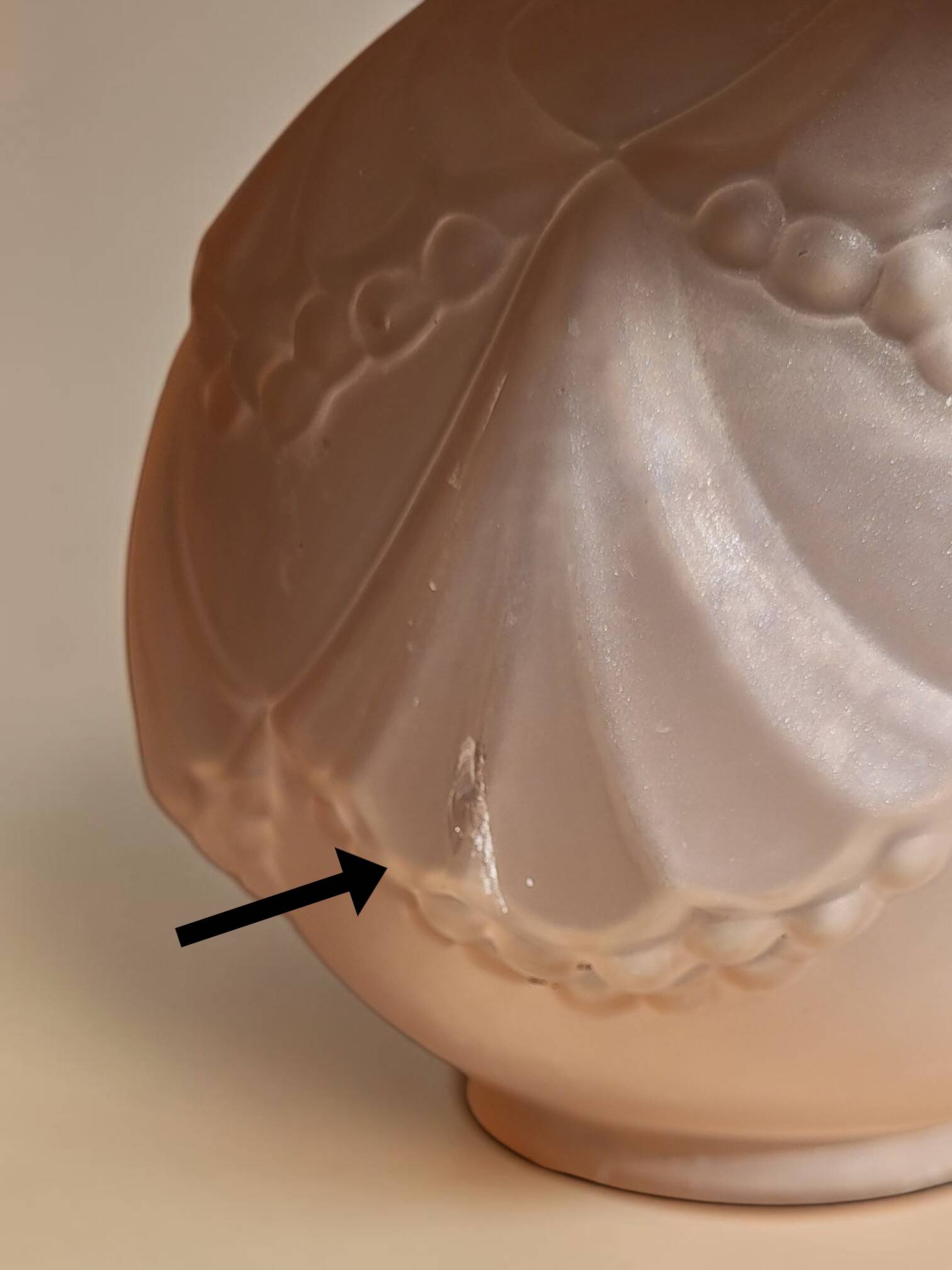 Vase Art Déco en verre 1930