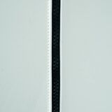 Dutch design Rob Eckhardt chaise longue white leather tubular steel, 1980s