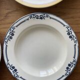 Set of 8 mismatched soup plates
