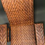 Old rattan armchair