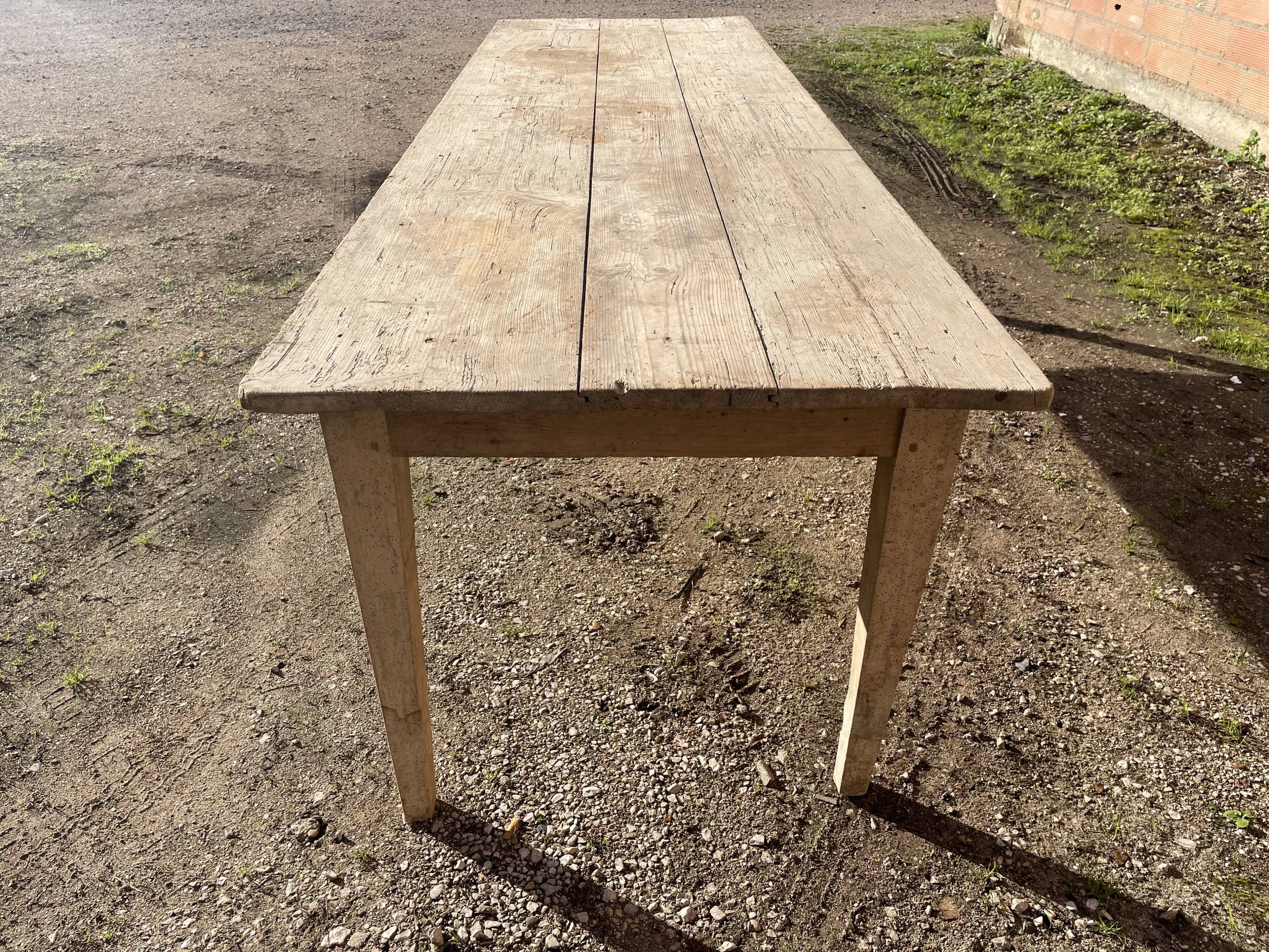 Old farmhouse table raw fir 250 cm