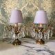 Paire de lampes en cristal