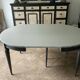 Louis XVI style extendable table in grey painted wood