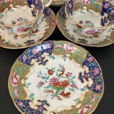 Set 6 cups and ss cups English porcelain mid-nineteenth