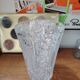 Vintage geometric cut crystal vase - 1970
