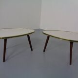 Mid-Century German Tripod Flower Side Tables, 1960s, Set of 2