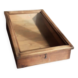 Old sloping pine display case