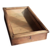 Old sloping pine display case