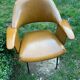 Fauteuil de bureau Italien Skaï havane vers 1950