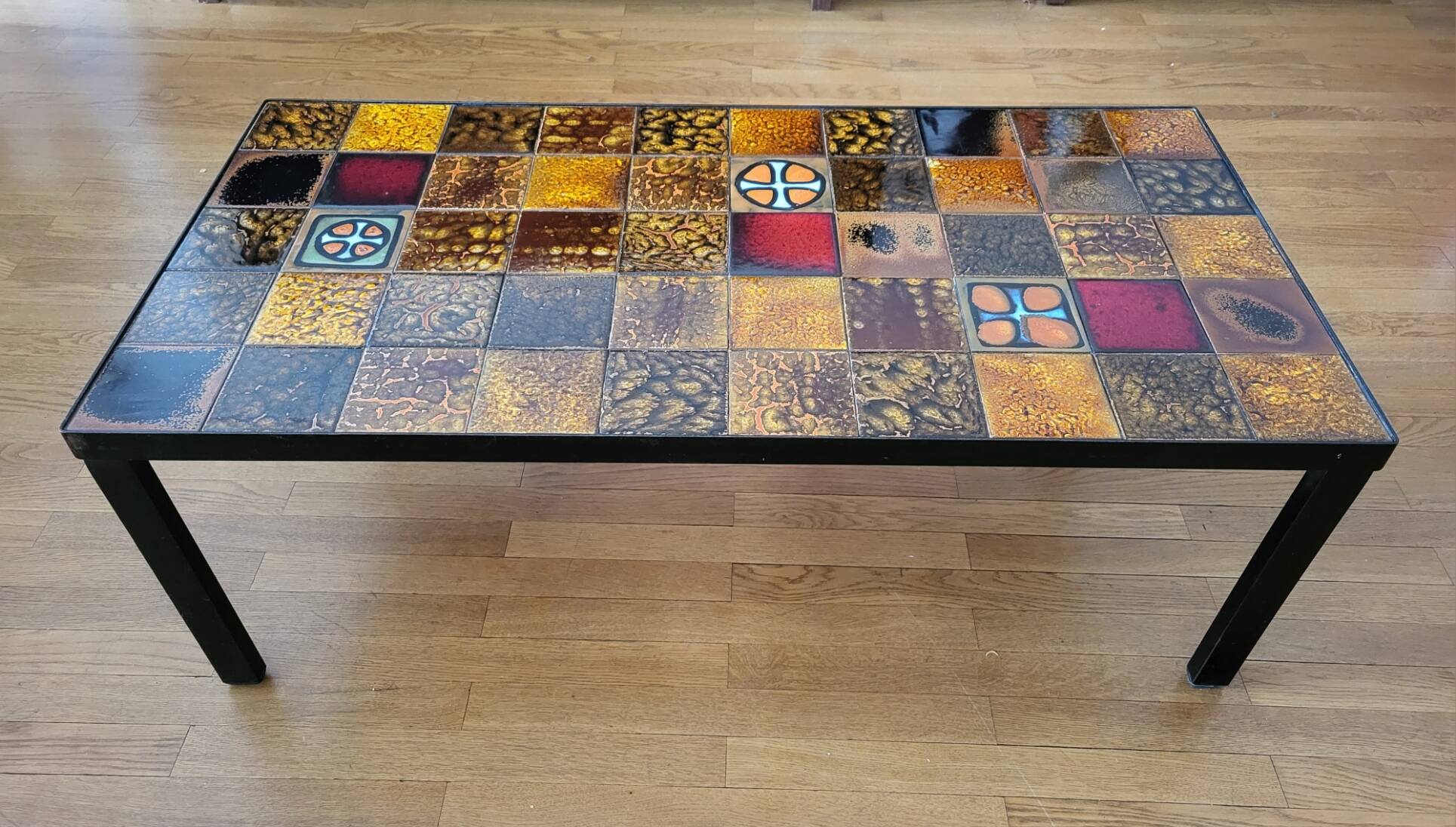 Roche Bobois French ceramic coffee table 1970s Vintage