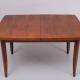 Extendable Nutwood dining table Jindrich Halabala 1960s