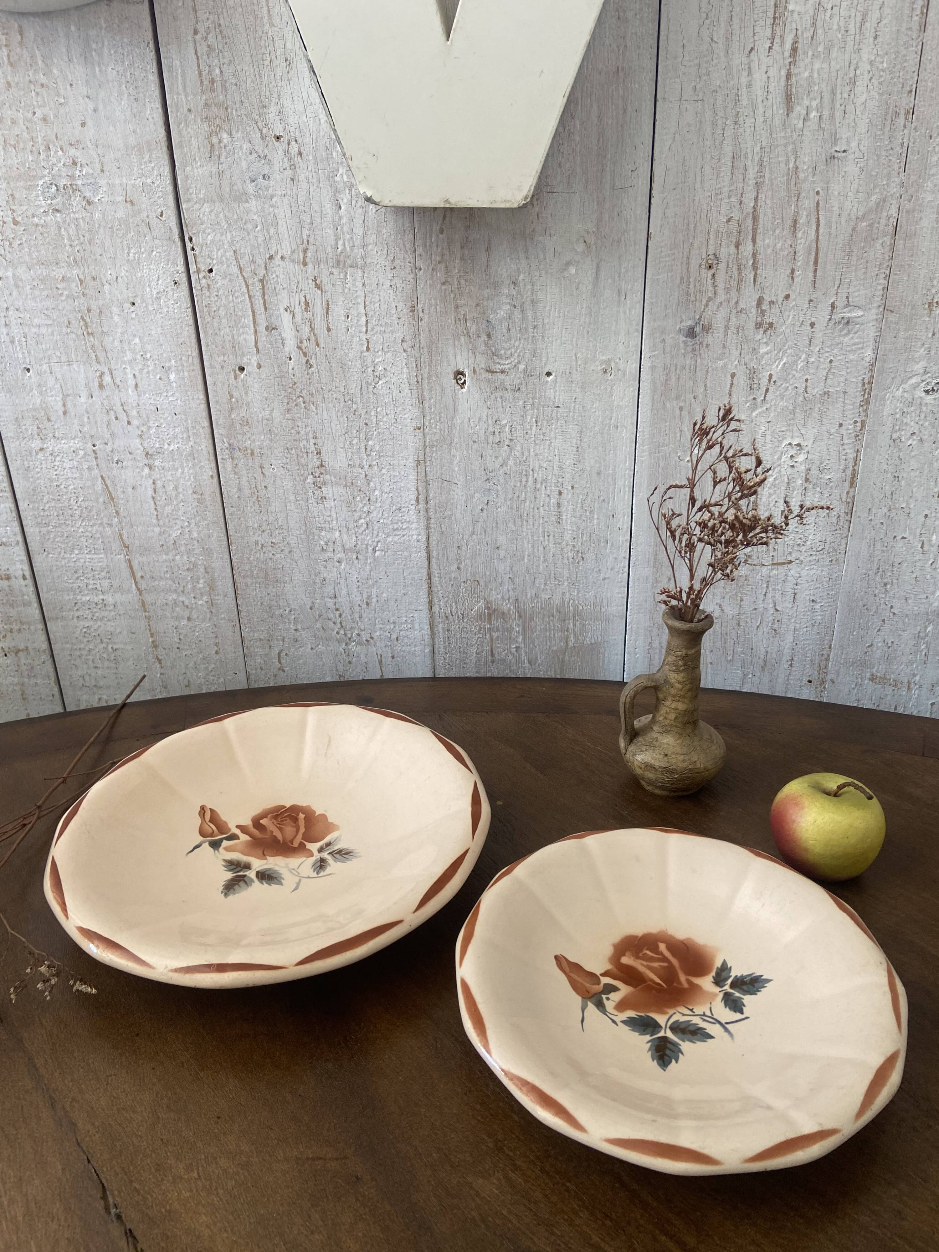 Pair of plates Digoin Sarreguemines