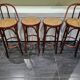 Set of 4 vintage cane bistro stools