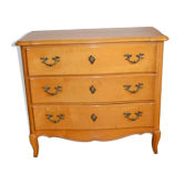 Light wood chest of drawers, three drawers