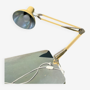 Architect lamp Wechselstrom beige sand color Made GDR (Germany)model large arm 70s.
