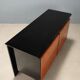 1980s lacquered wood and burl commode