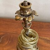 Electrified bronze candle holder