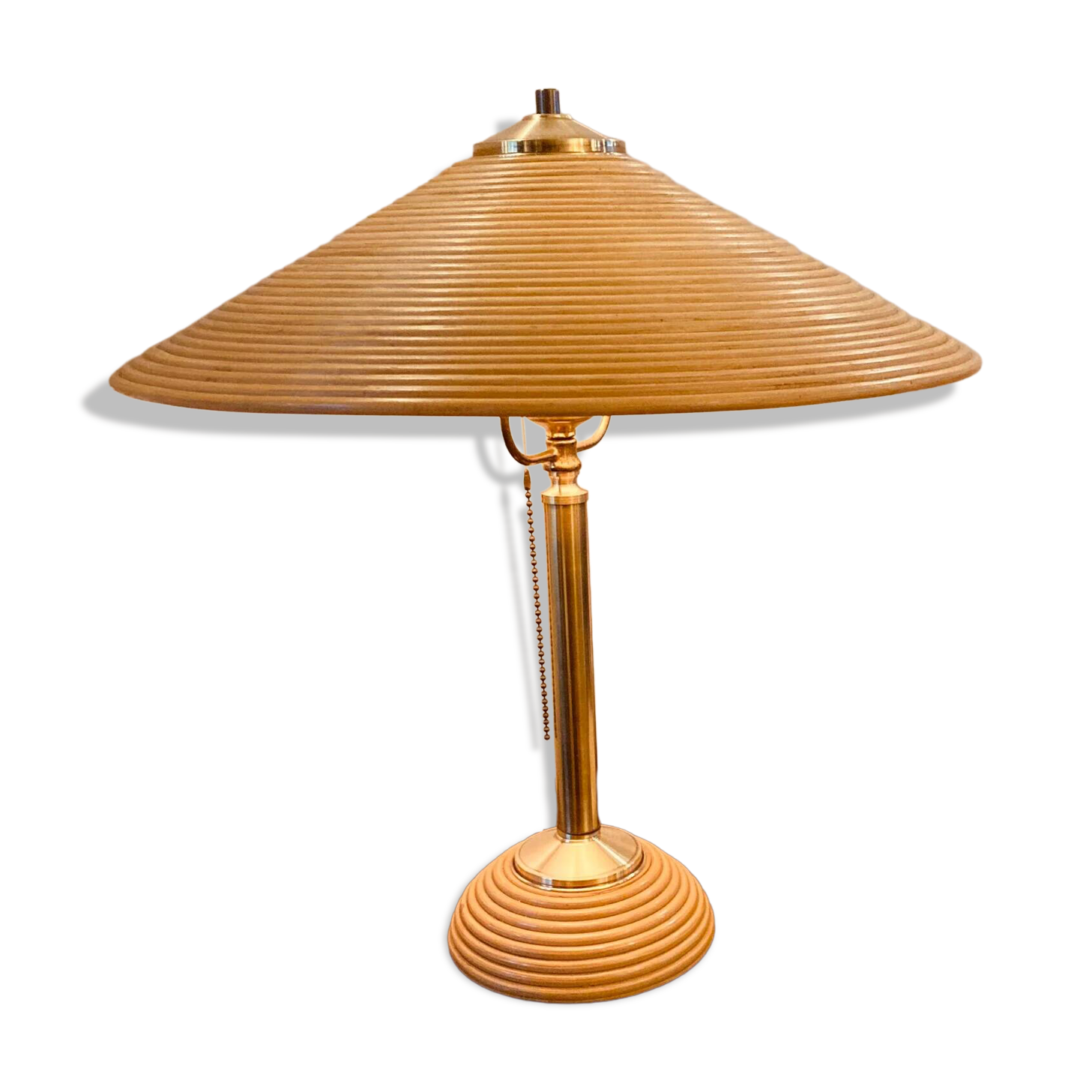 Pencil reed table lamp 1970s
