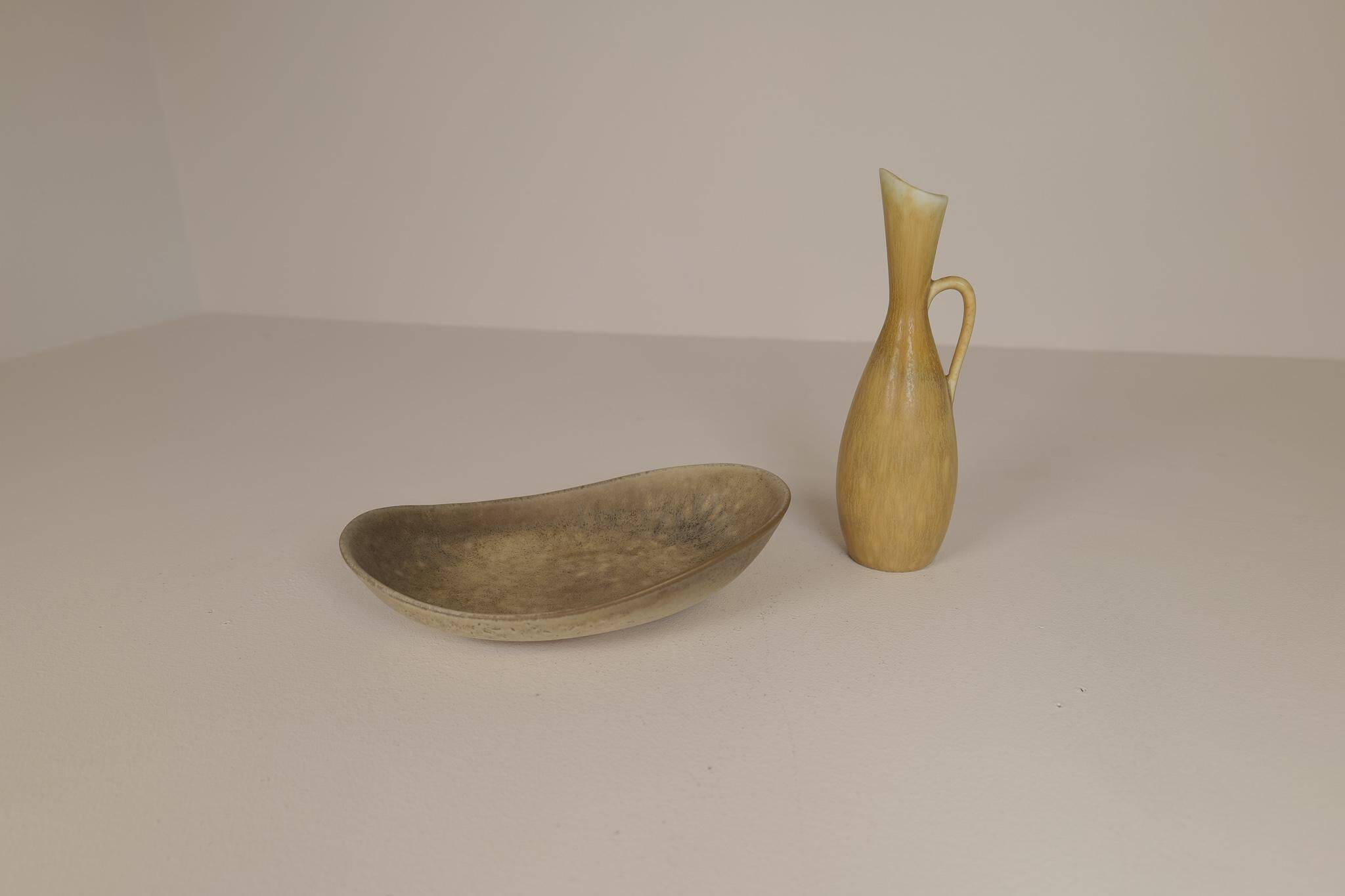 Bowl and vase Midcentury Modern Rörstrand Carl Harry Stålhane, Sweden, 1950s