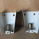 Pair of wall appliques in perspex frosted vintage light fixture 1960s