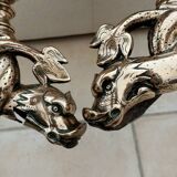 18th Century Dolphin Andirons