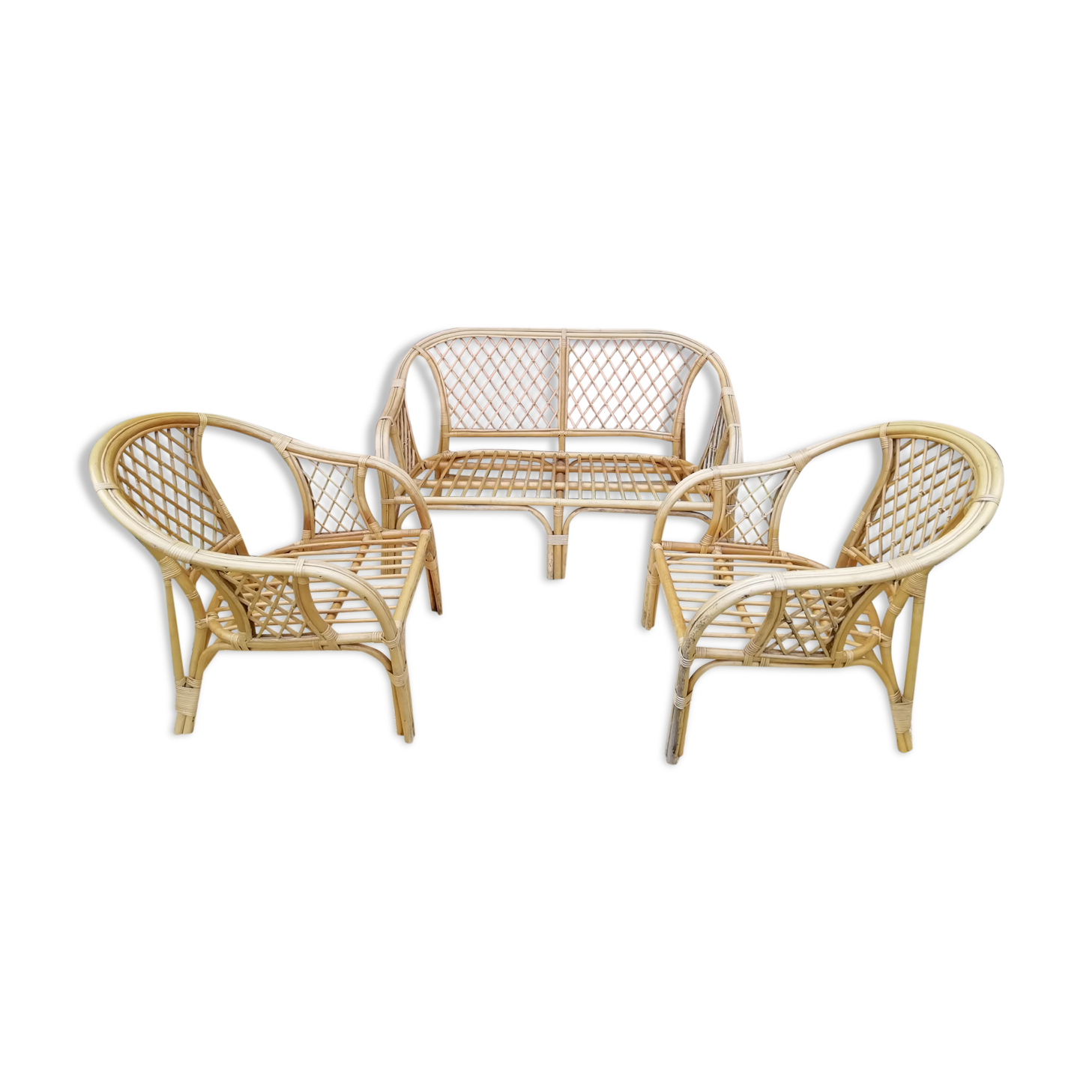 Vintage rattan lounge