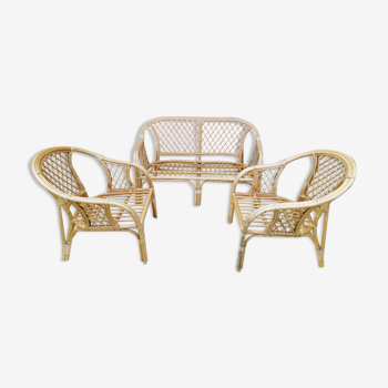 Vintage rattan lounge