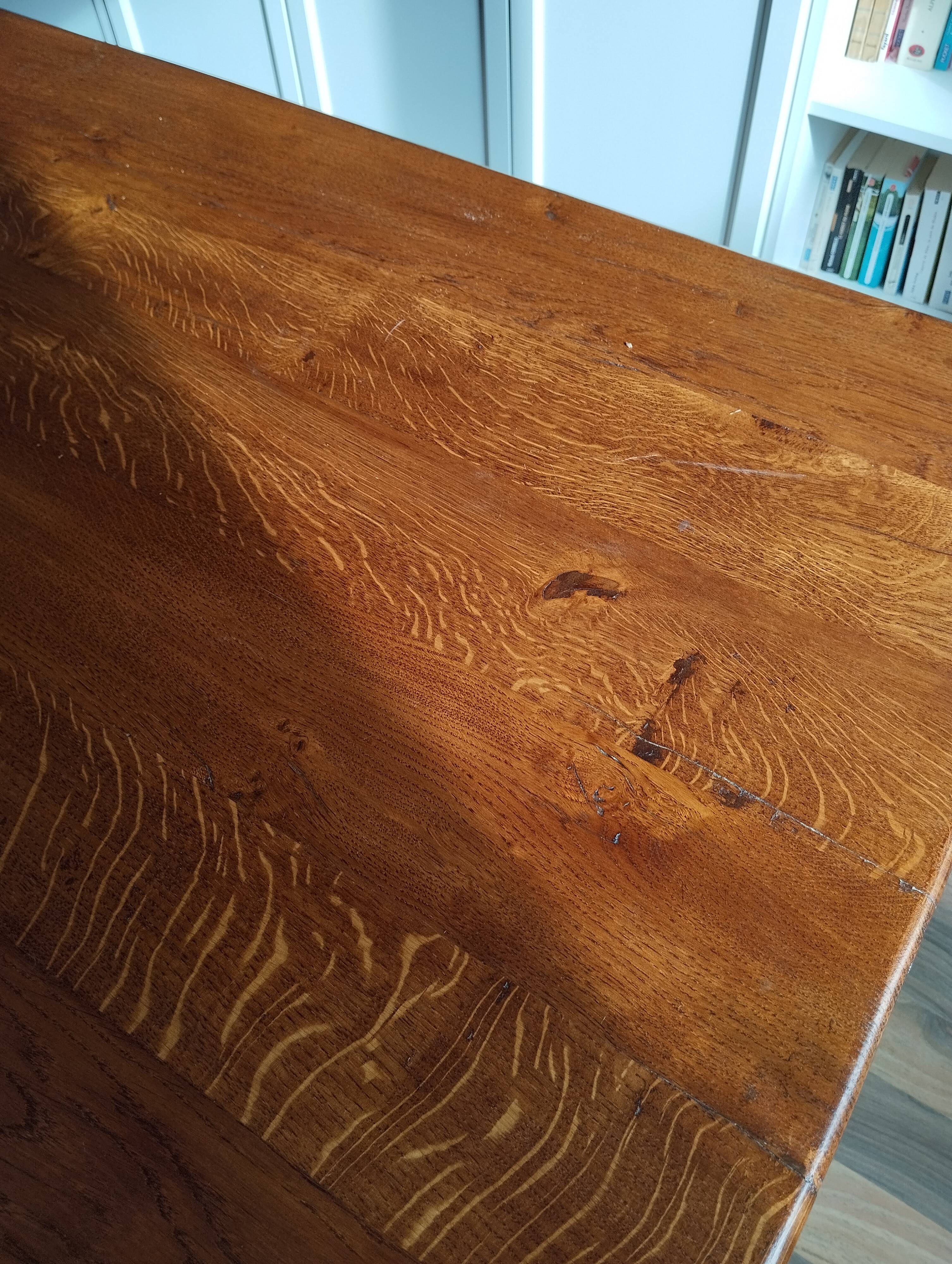 Solid oak farm table