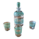 Art Deco carafe and 3 glasses