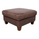 Stich Leather Pouf or Ottoman 1970s