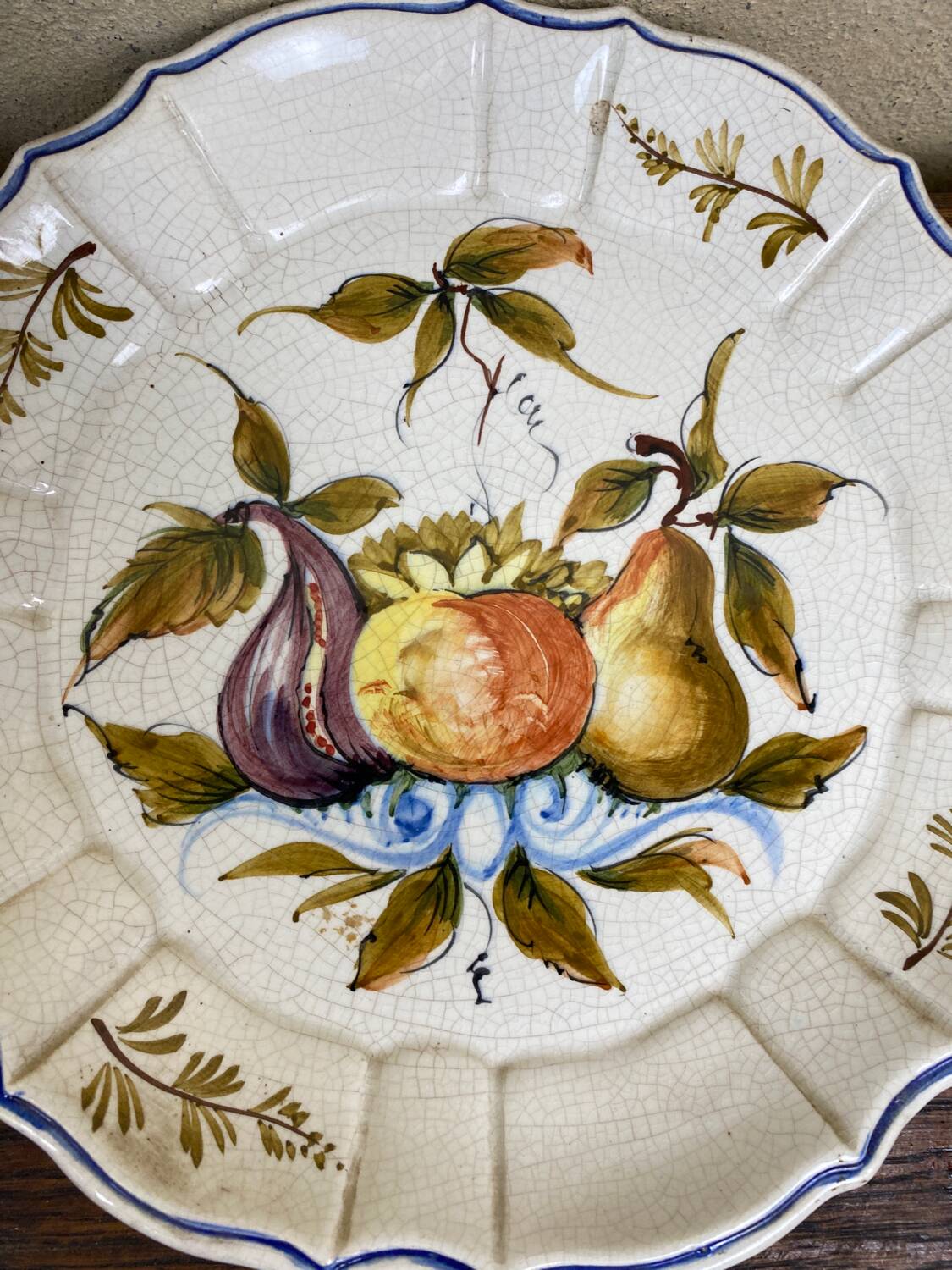 Set of two art deco wall plates