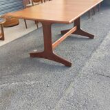 Teak central extension table circa 1960