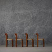 Vintage Hay Rey dining chairs by Bruno Rey for Kush Co, Switzerland 1970s set of 4
