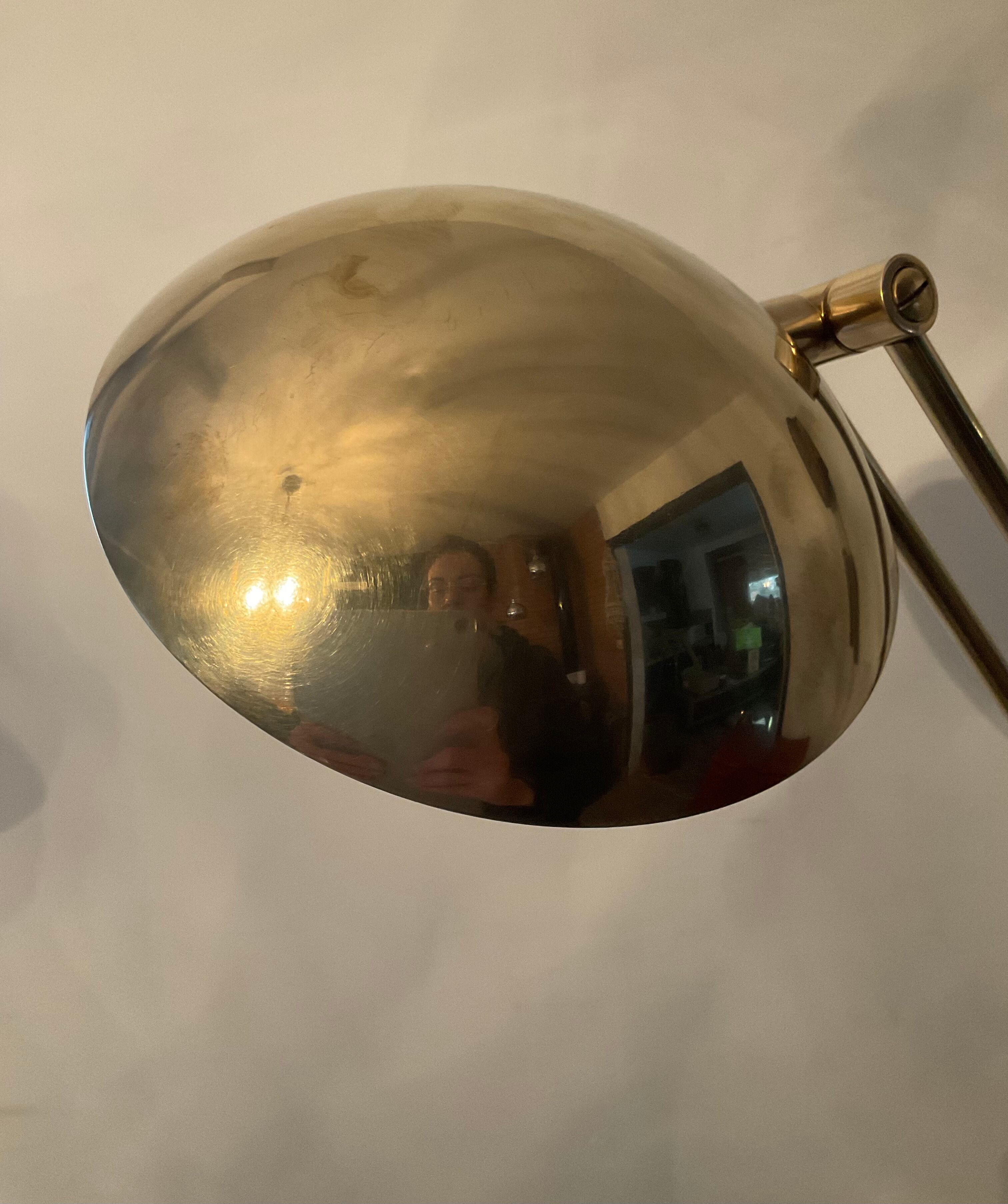 Brass reading lamp 70s