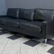 black leather Tecta -seat sofa by Hans Konecke 1960s