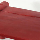 Old african baole red painted meditation chair